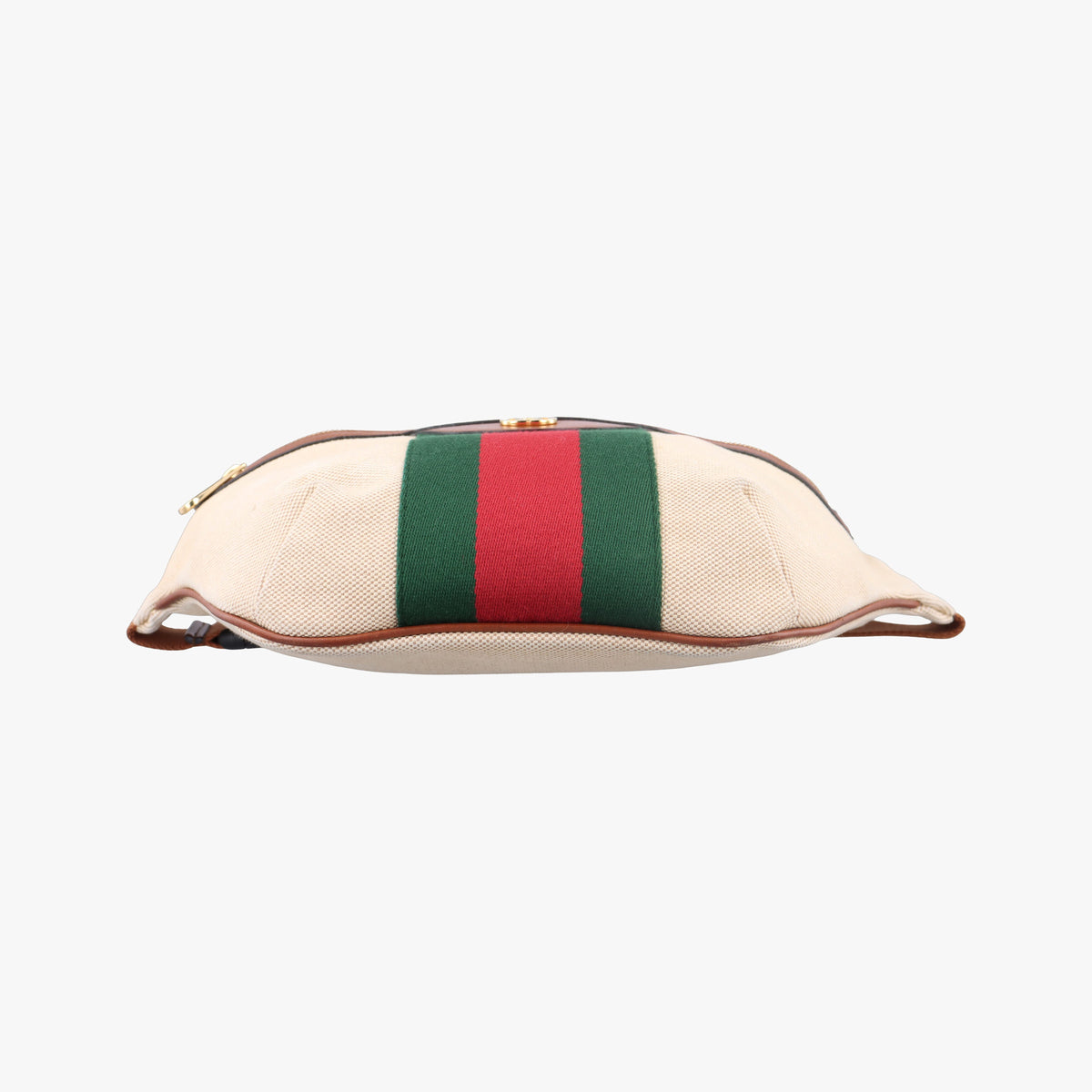 Pre-owned Gucci Sherry Vintage Beige×Brown Canvas × Leather 575082 bum bag/waist bag | stylenewstar