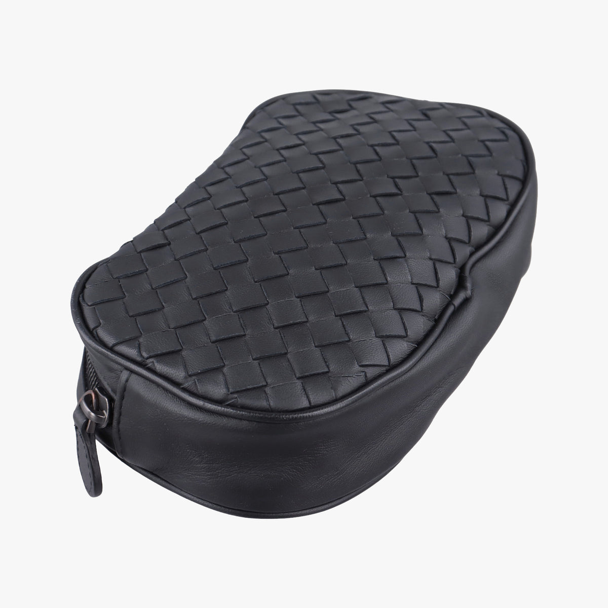 Pre-owned Bottega Veneta Intrecciato Black lambskin  bum bag/waist bag | stylenewstar