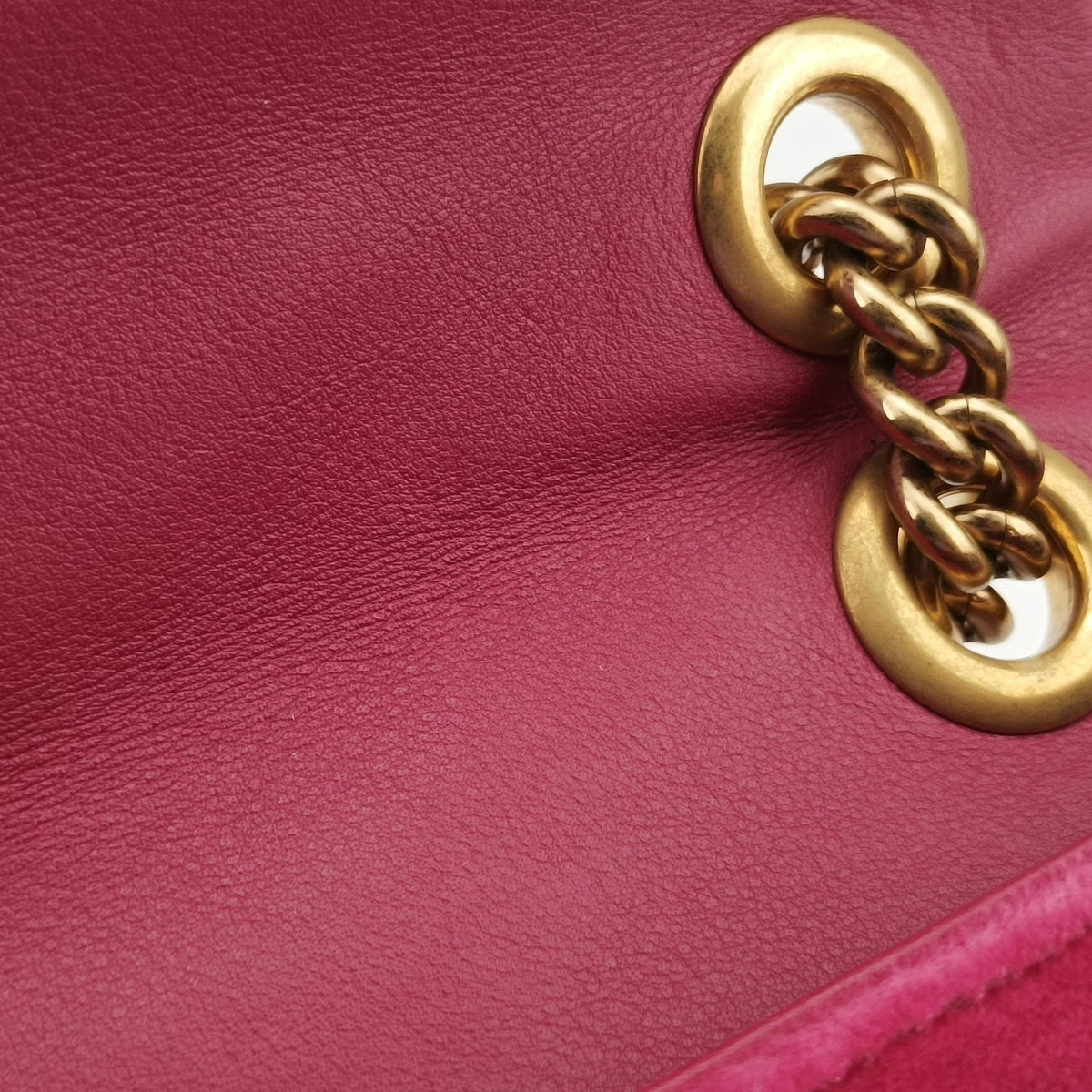 Vintage Gucci GG Marmont Pink velour 446744 shoulderbag | stylenewstar
