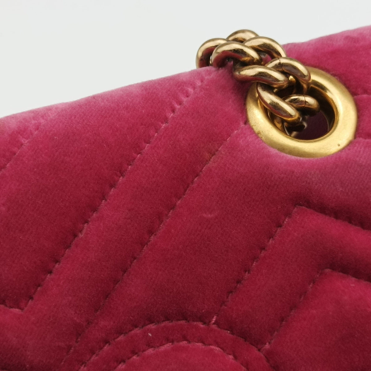 Vintage Gucci GG Marmont Pink velour 446744 shoulderbag | stylenewstar