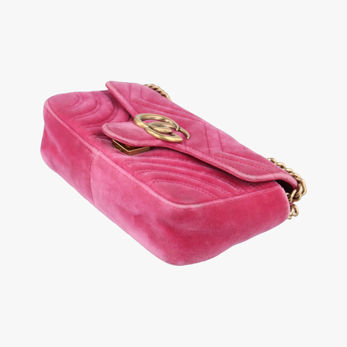 Vintage Gucci GG Marmont Pink velour 446744 shoulderbag | stylenewstar