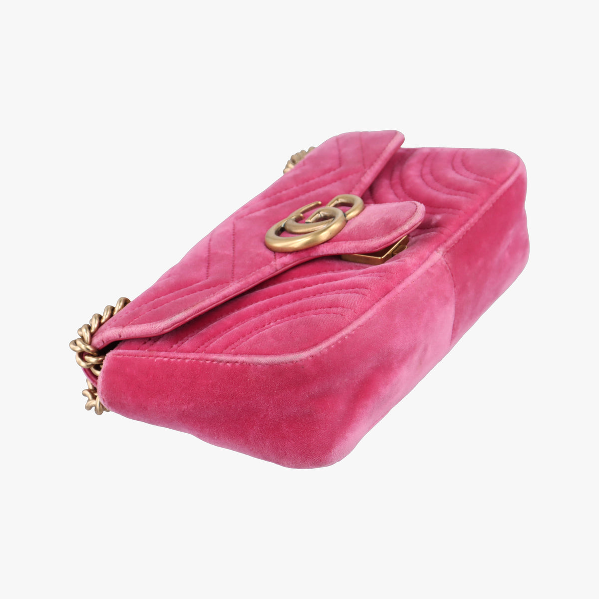 Vintage Gucci GG Marmont Pink velour 446744 shoulderbag | stylenewstar