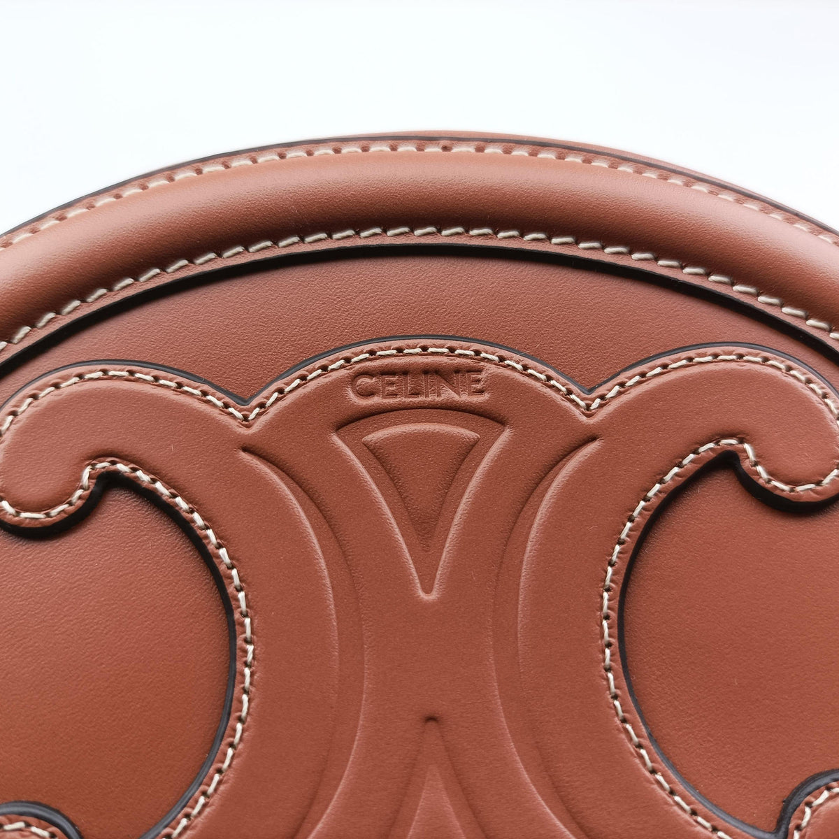 Pre-owned Celine Oval Purse Cuir Triomphe Brown Leather  shoulderbag | stylenewstar