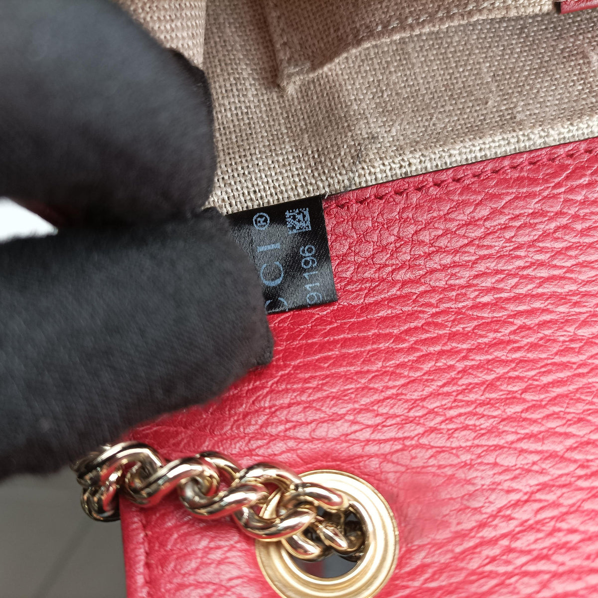 Pre-owned Gucci Interlocking G Red Leather 510304 shoulderbag | stylenewstar