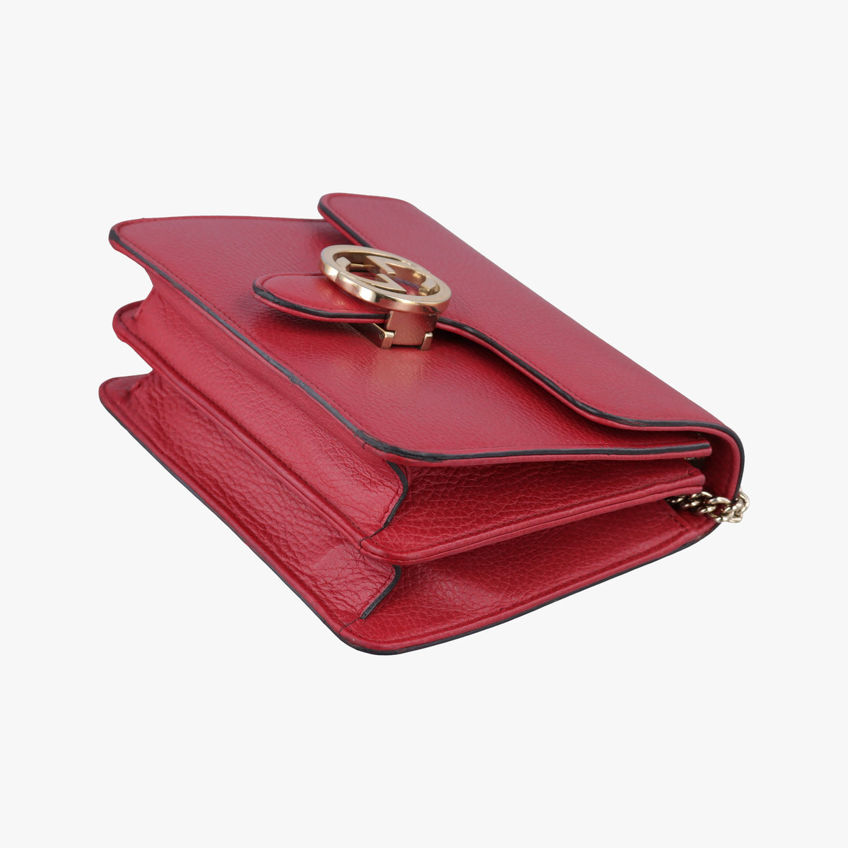 Pre-owned Gucci Interlocking G Red Leather 510304 shoulderbag | stylenewstar