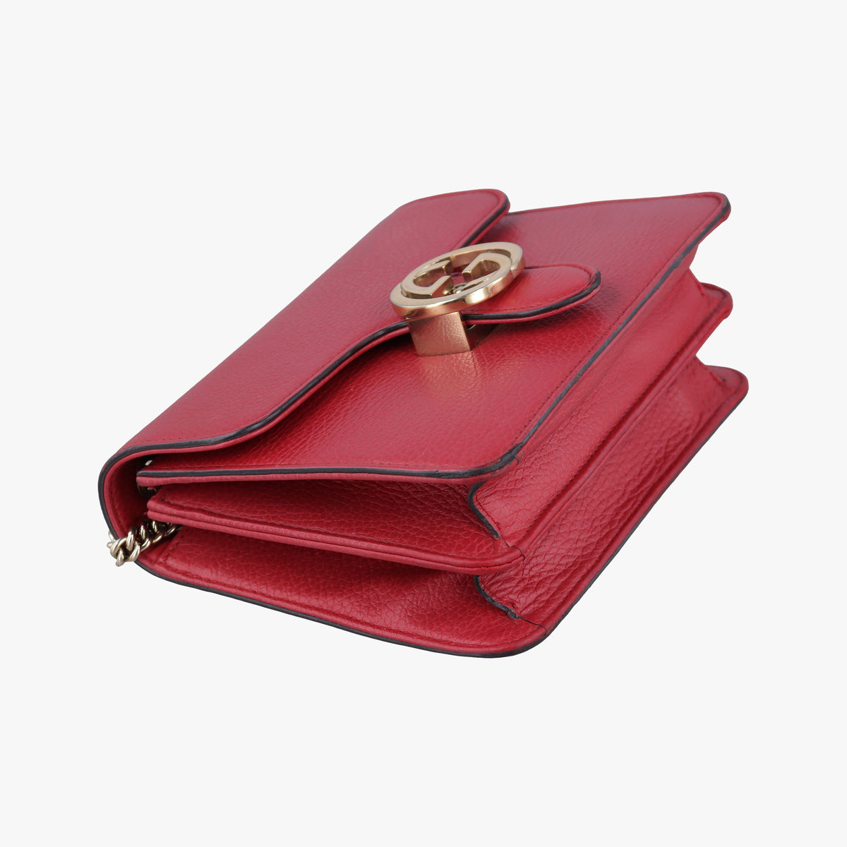 Pre-owned Gucci Interlocking G Red Leather 510304 shoulderbag | stylenewstar
