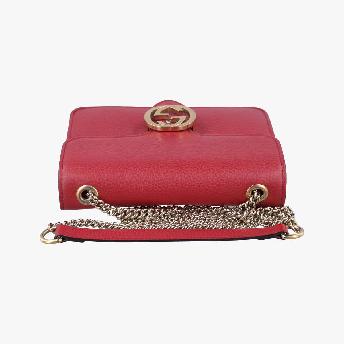 Pre-owned Gucci Interlocking G Red Leather 510304 shoulderbag | stylenewstar