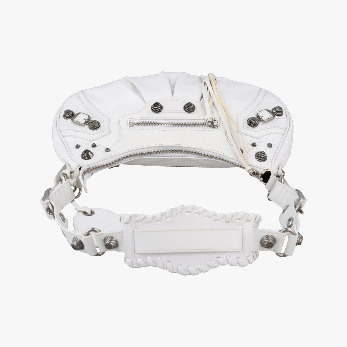Pre-owned Balenciaga Le Cagole White lambskin  shoulderbag | stylenewstar