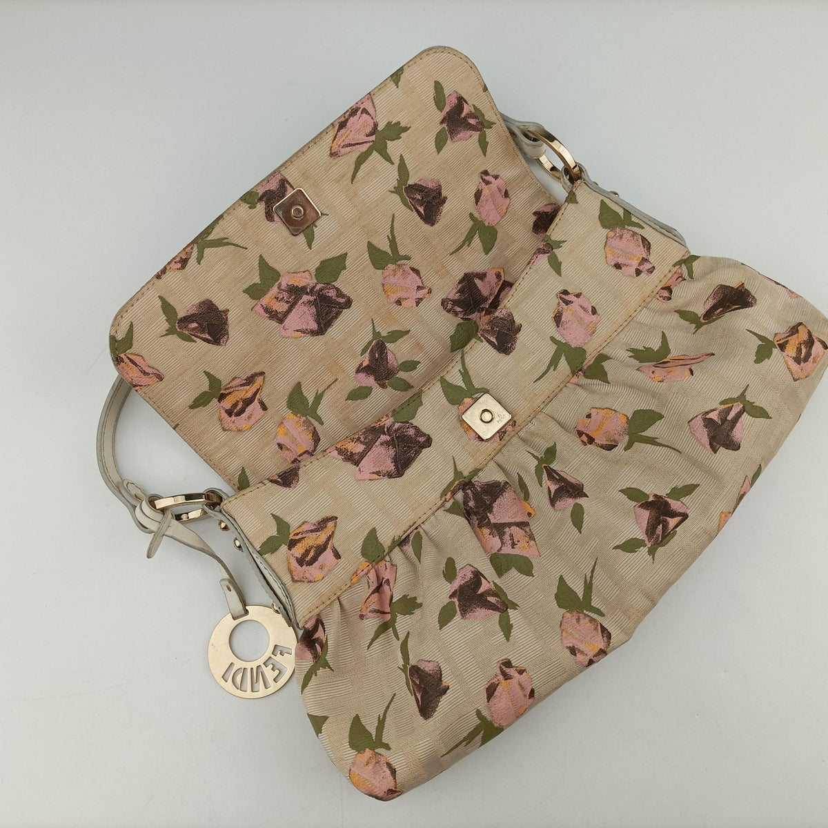 Vintage Fendi Chef Perforated Charm Zucca Print Multicolour canvas 8BR436 shoulderbag | stylenewstar