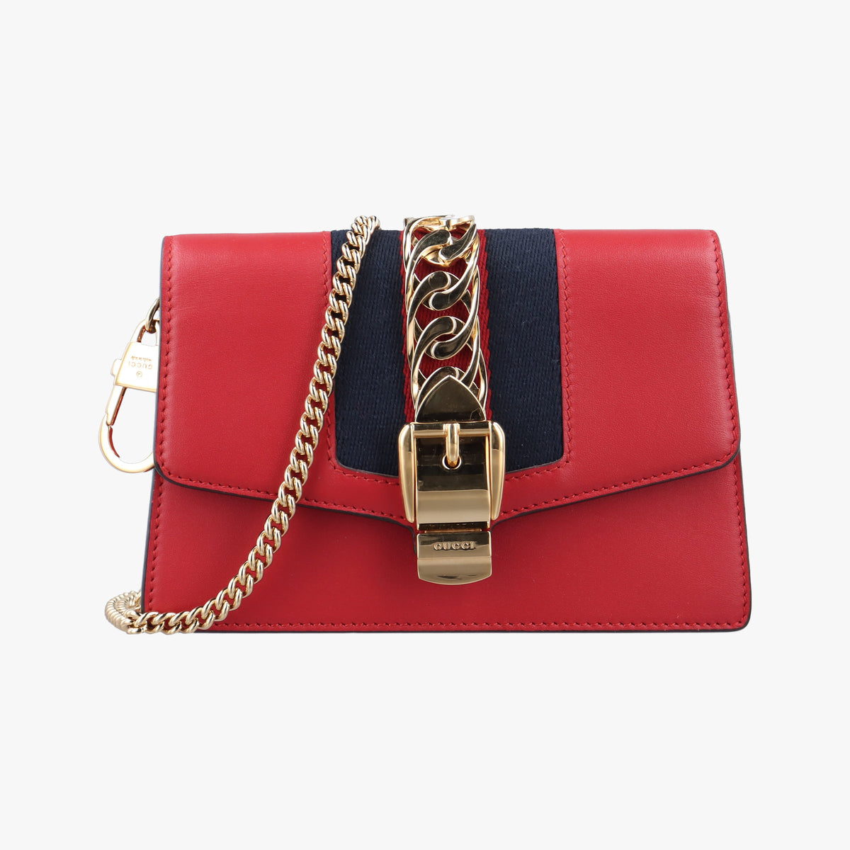 Pre-owned Gucci Sylvie Red Leather 494646 shoulderbag | stylenewstar