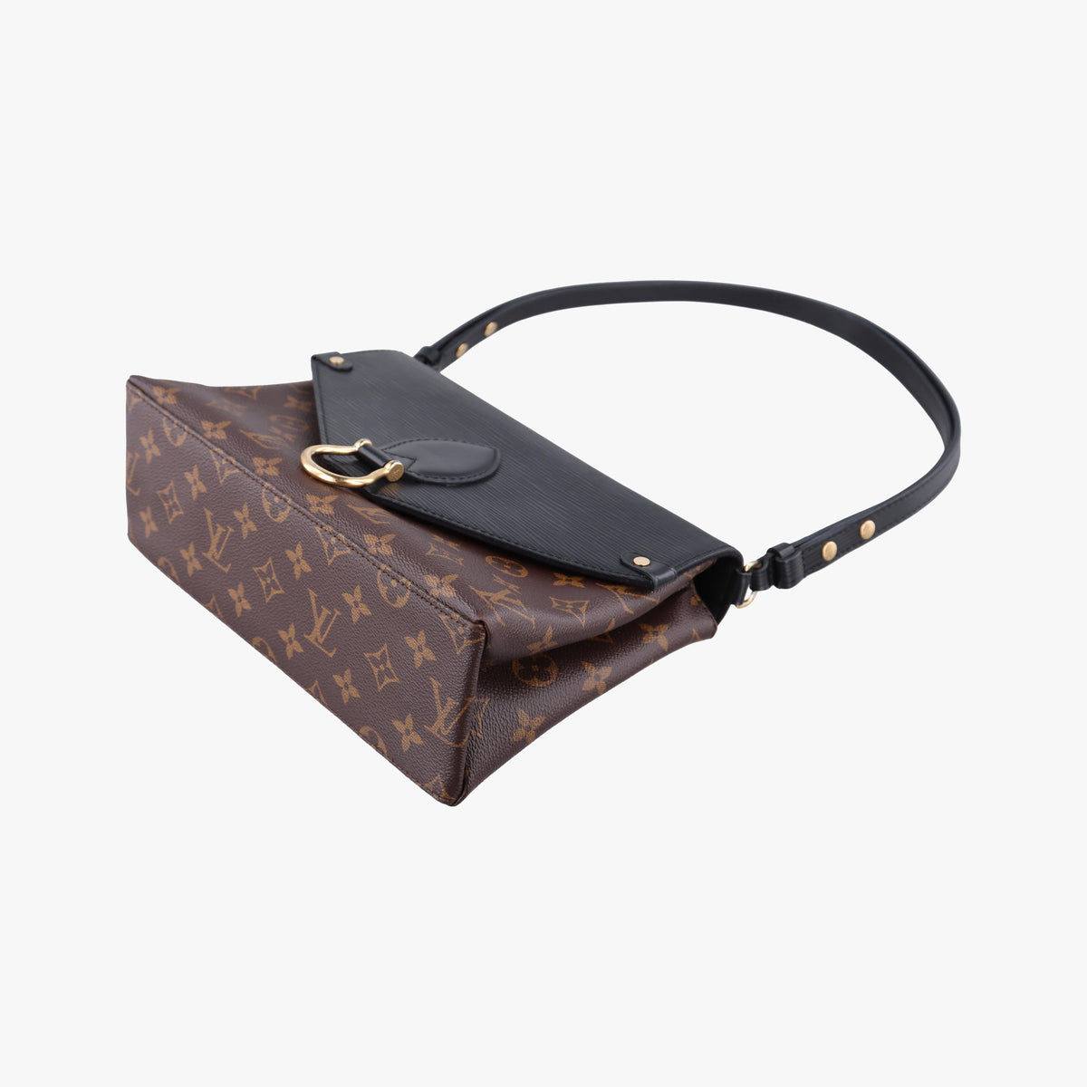 Vintage Louis Vuitton SAINT MICHEL Brown×Noir Monogram Canvas×epi M44030 shoulderbag | stylenewstar