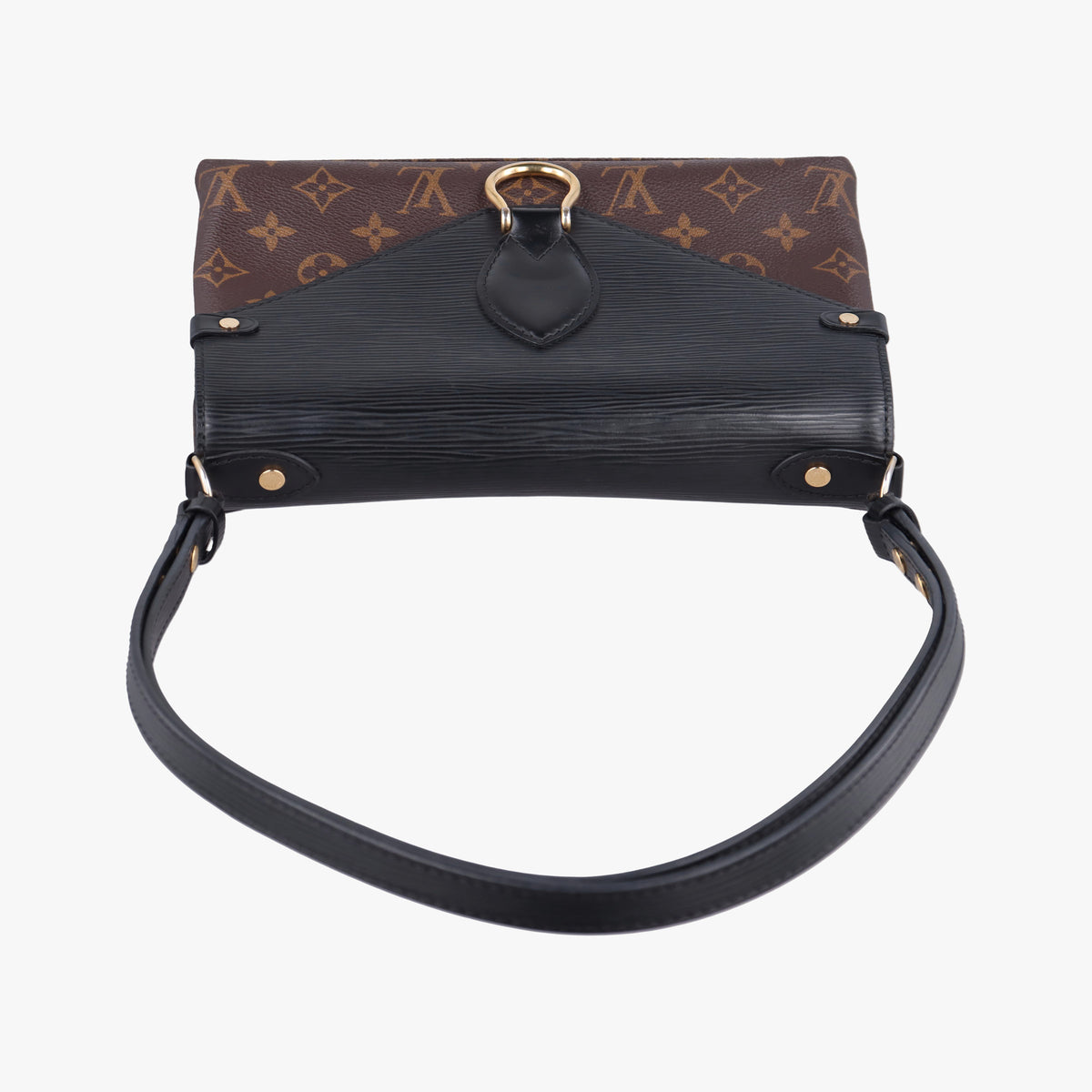 Vintage Louis Vuitton SAINT MICHEL Brown×Noir Monogram Canvas×epi M44030 shoulderbag | stylenewstar