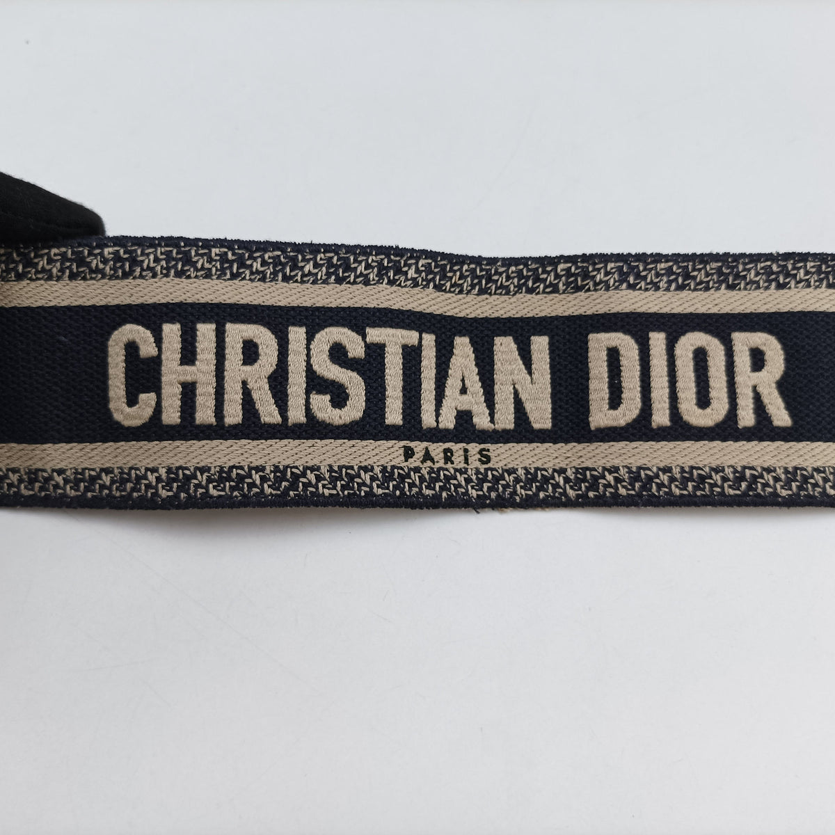 Pre-owned Christian Dior Saddle Navy Jacquard × Leather  shoulderbag | stylenewstar