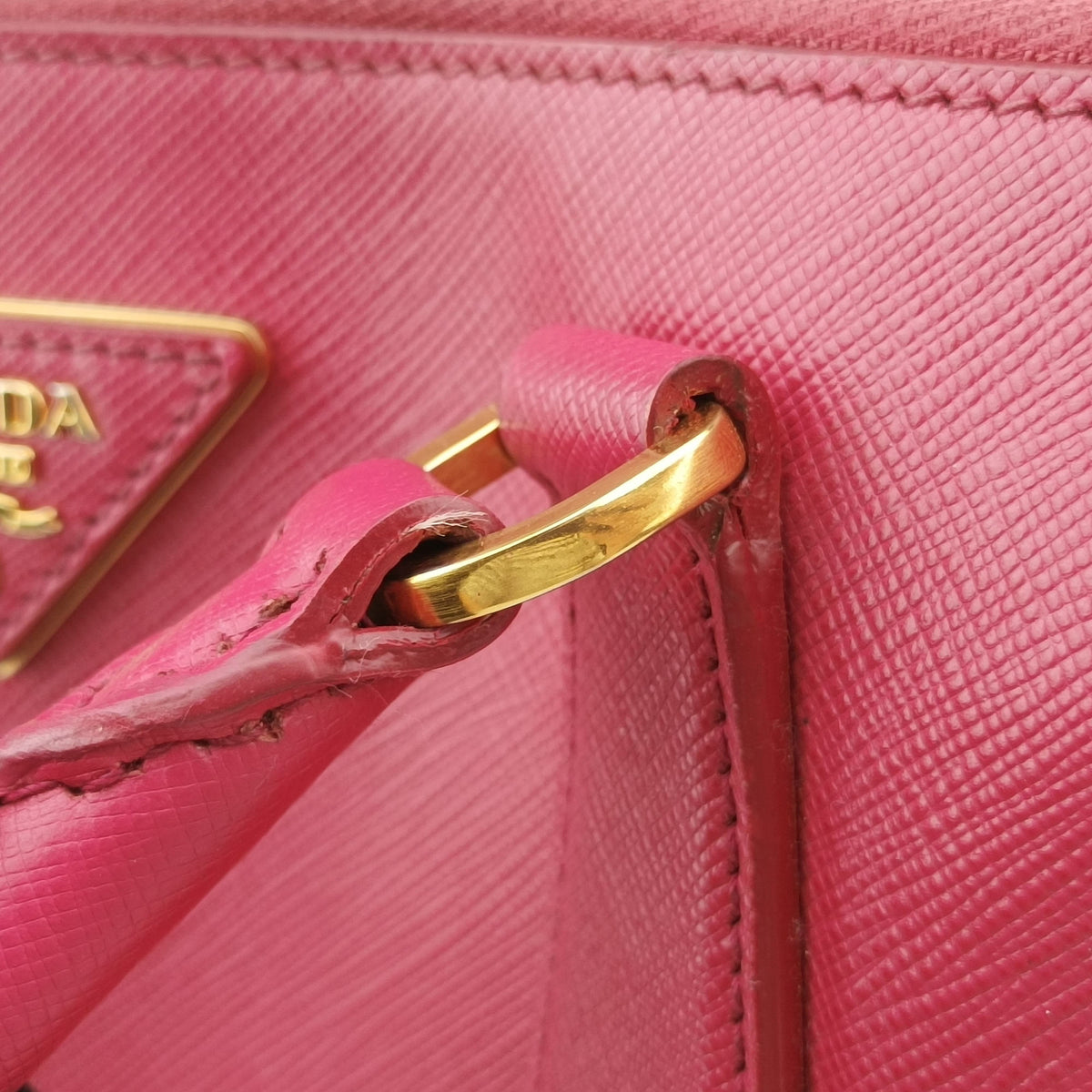 Pre-owned Prada Galleria Pink SAFFIANO Leather BN1874 handbag | stylenewstar
