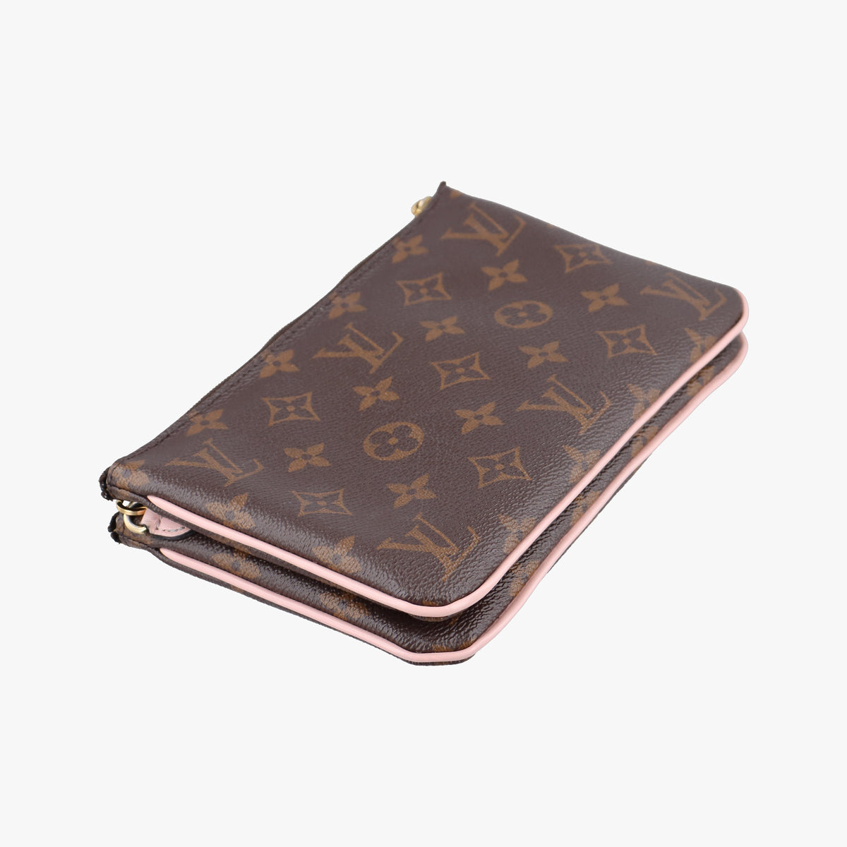 Secondhand Louis Vuitton Pochette Double Zip Brown x Pink x Red Monogram canvas M63905 shoulderbag | stylenewstar