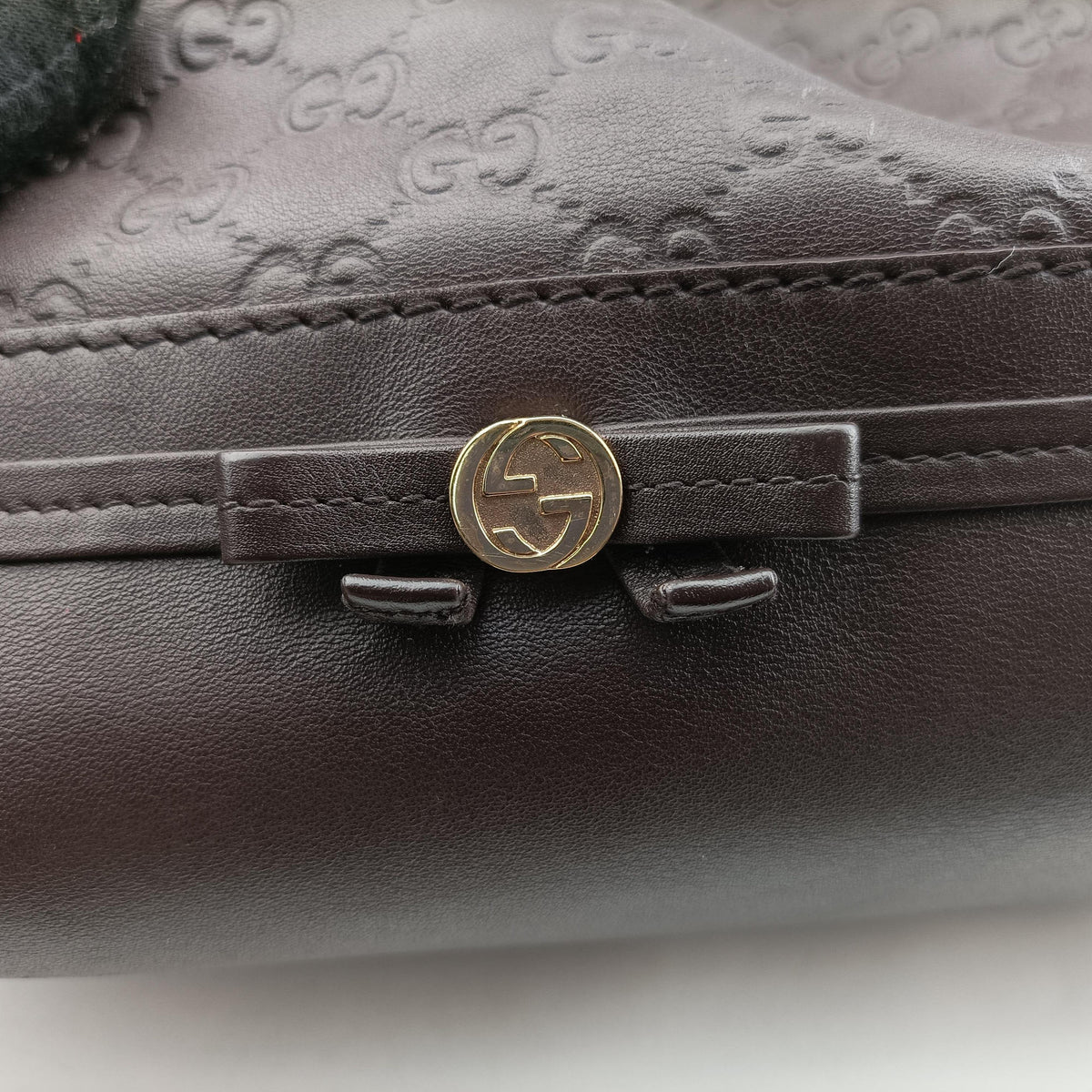 Vintage Gucci Mayfair Bow Tote Brown leather 257349 handbag | stylenewstar