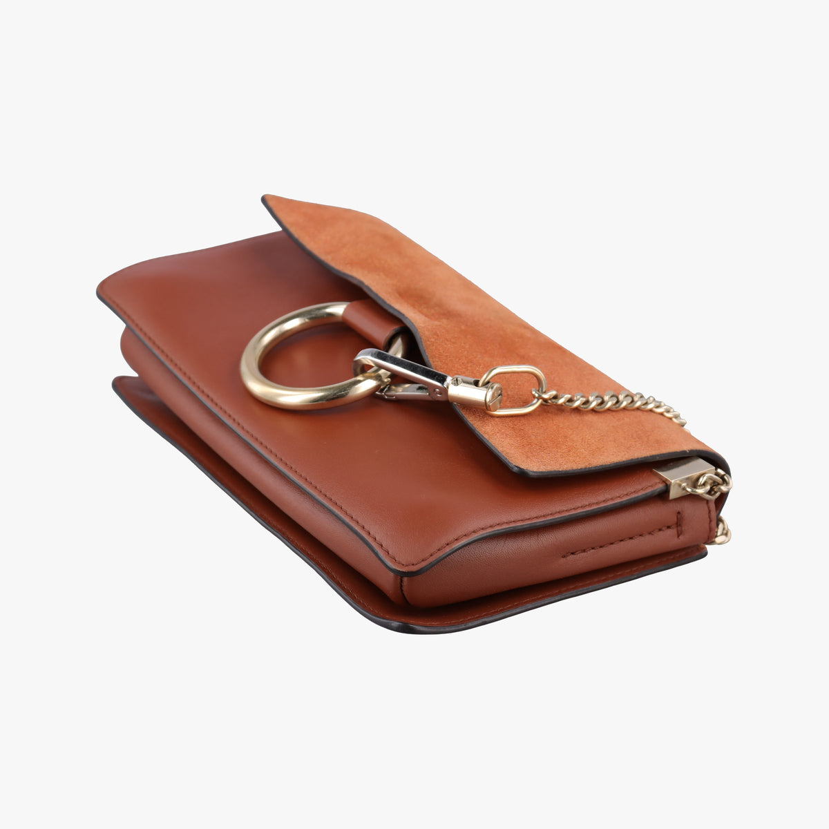 Secondhand Chloe FAYE Brown Suede × leather  shoulderbag | stylenewstar
