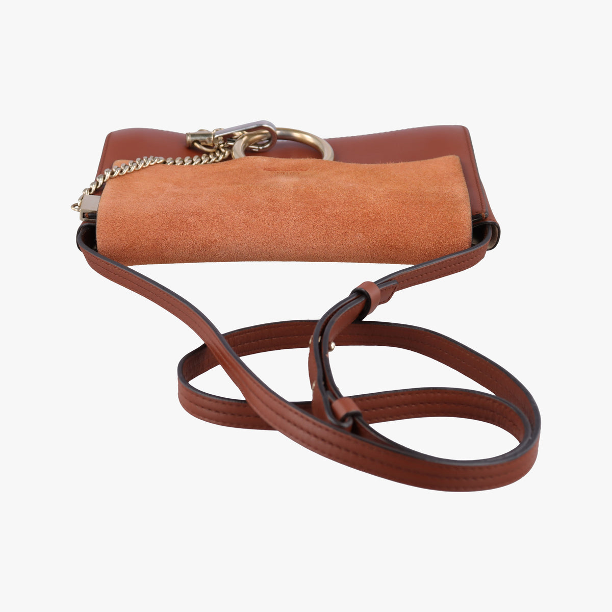 Secondhand Chloe FAYE Brown Suede × leather  shoulderbag | stylenewstar