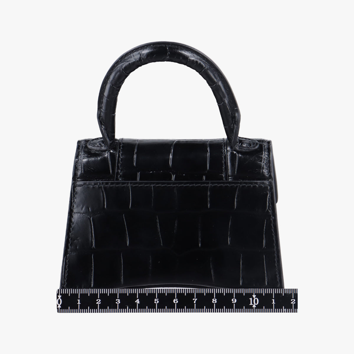 Pre-owned Balenciaga Hourglass Black Leather 637372 shoulderbag | stylenewstar