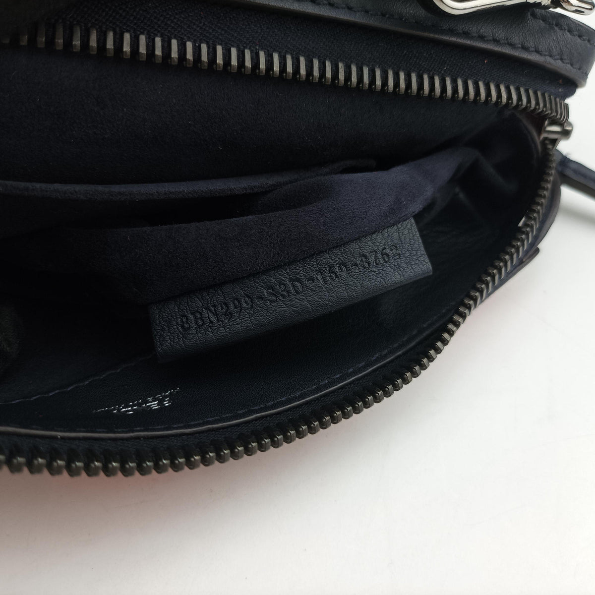 Secondhand Fendi Dotcom Click Small Red × Black Suede × Leather 8BN299 shoulderbag | stylenewstar
