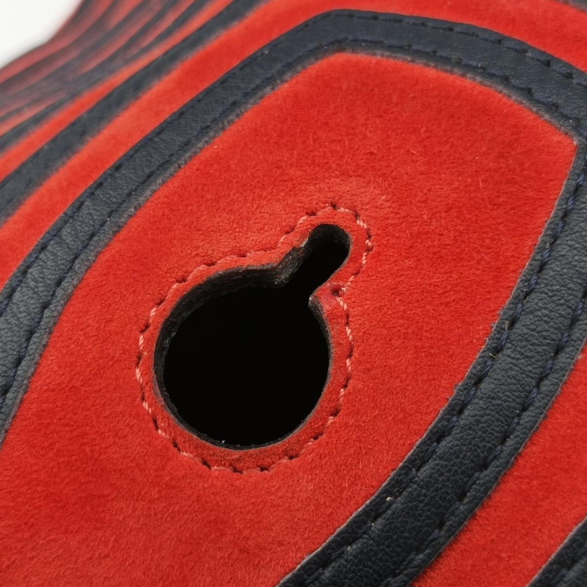 Secondhand Fendi Dotcom Click Small Red × Black Suede × Leather 8BN299 shoulderbag | stylenewstar