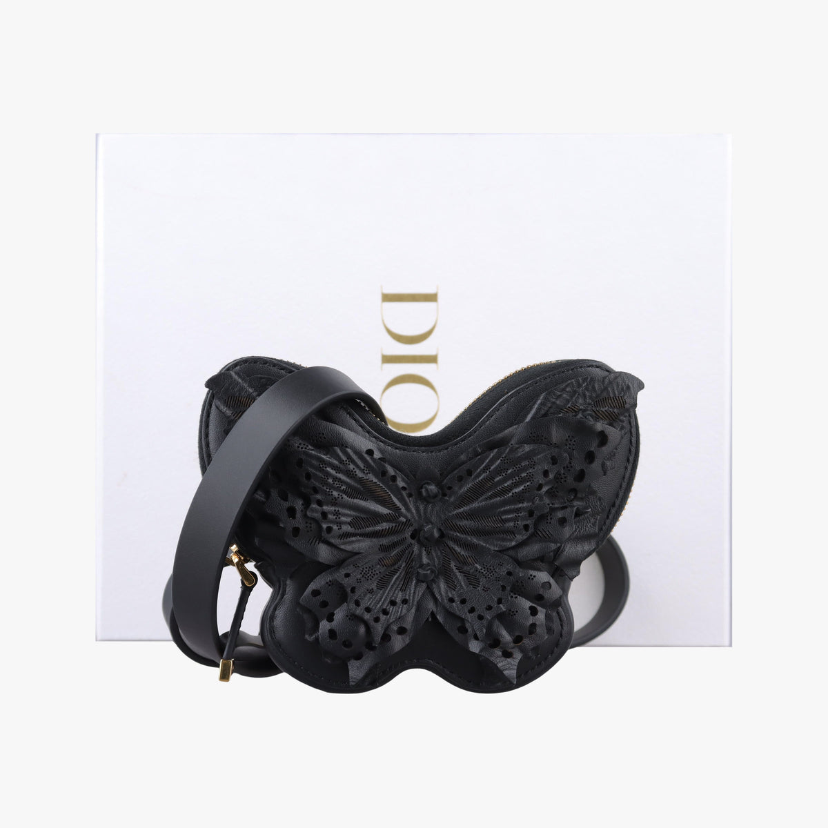 Secondhand Christian Dior 30 Montaigne Removable Black Lambskin  shoulderbag | stylenewstar