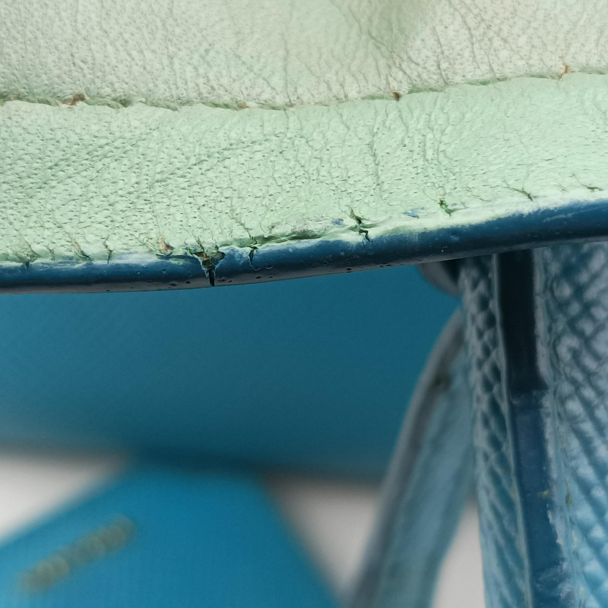 Pre-owned Prada Double Cuir Blue SAFFIANO Leather B2756T shoulderbag | stylenewstar