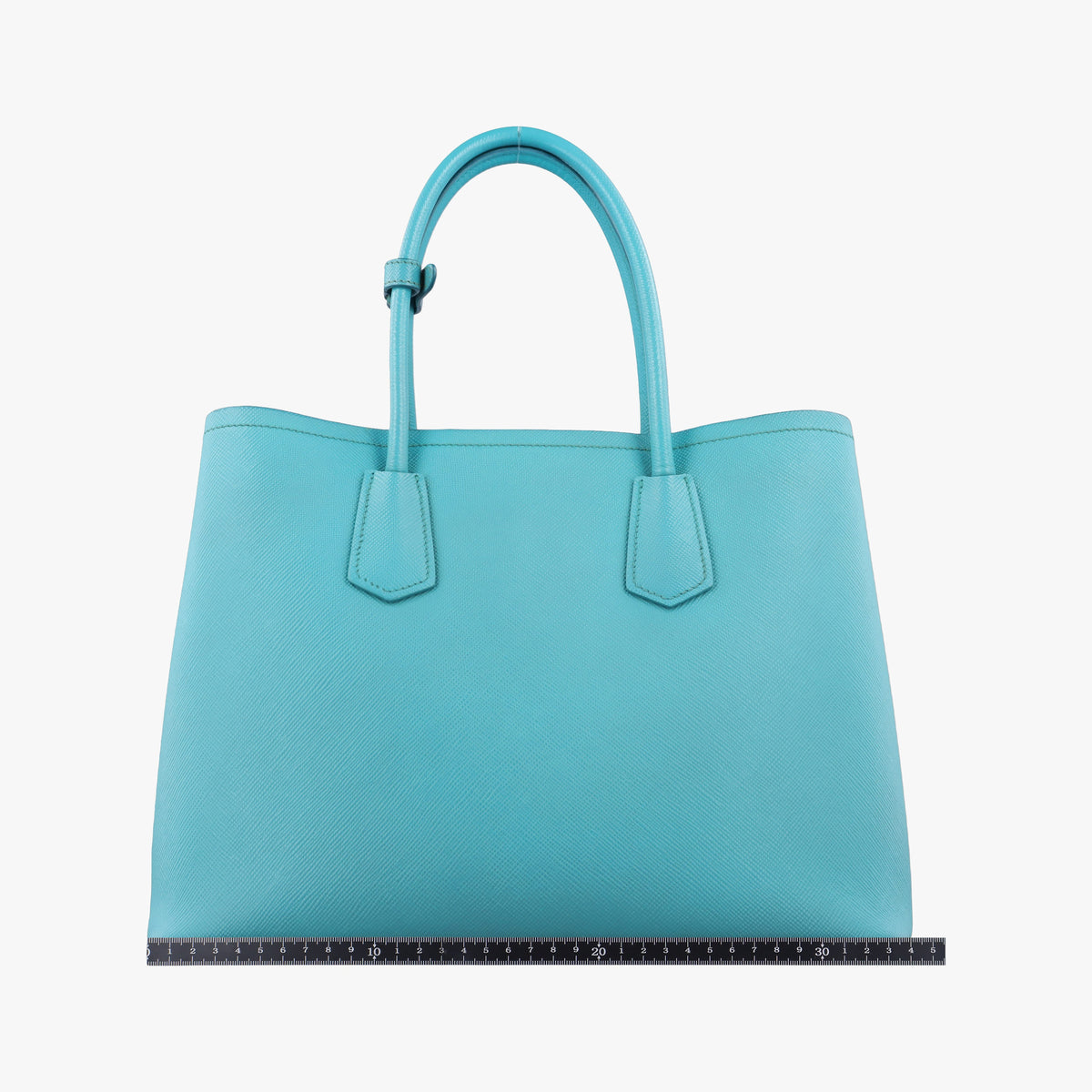 Pre-owned Prada Double Cuir Blue SAFFIANO Leather B2756T shoulderbag | stylenewstar