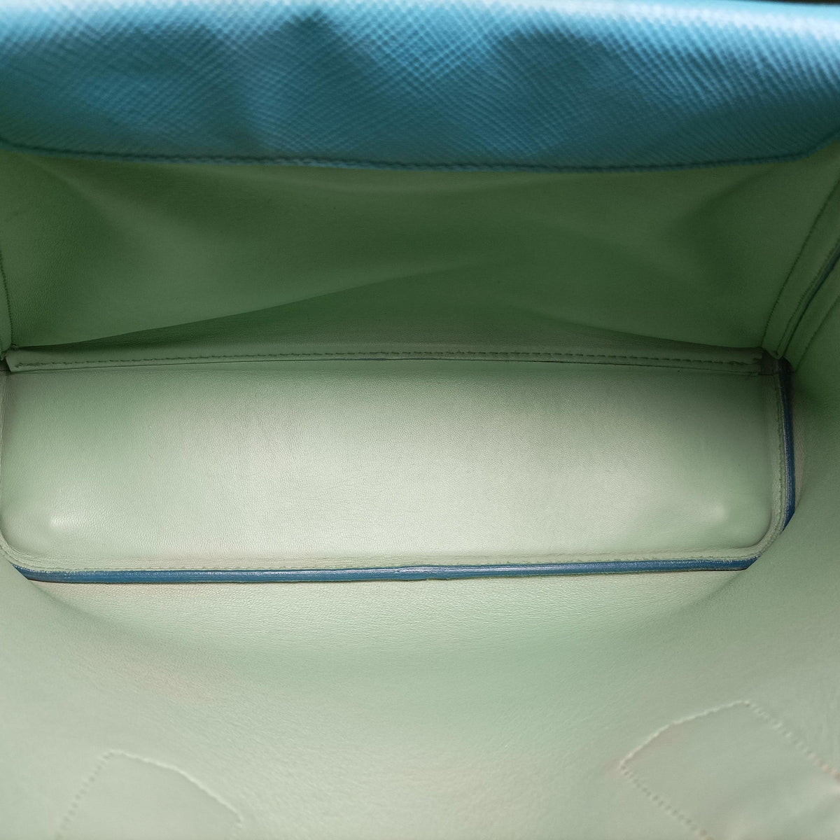 Pre-owned Prada Double Cuir Blue SAFFIANO Leather B2756T shoulderbag | stylenewstar