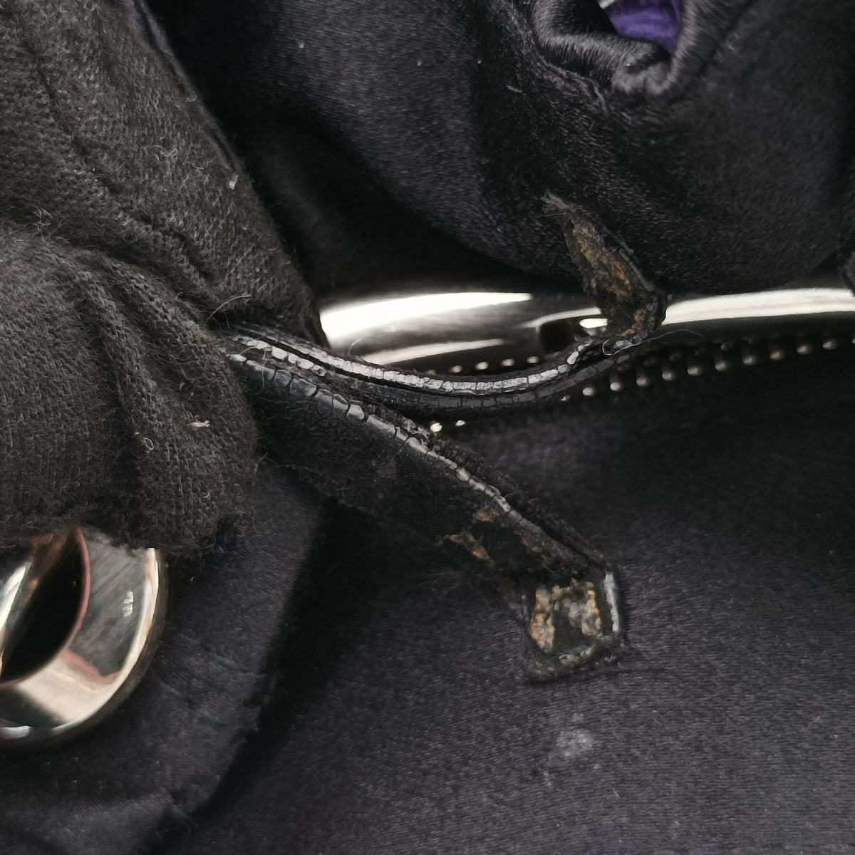 Pre-owned Prada Ring Bag Black silk  handbag | stylenewstar