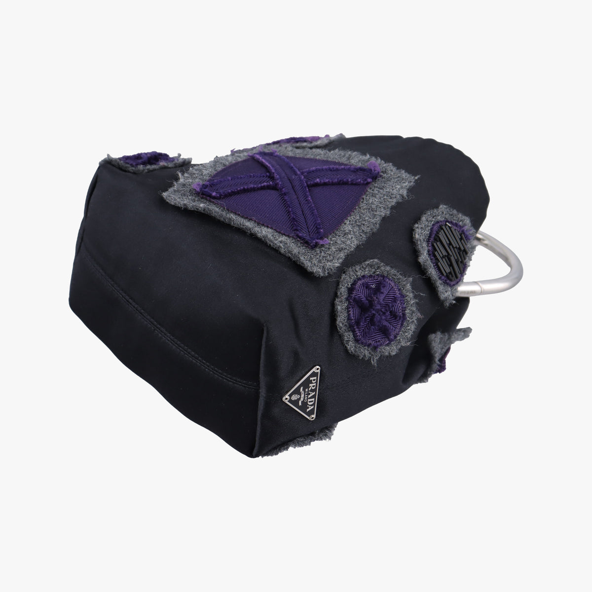 Pre-owned Prada Ring Bag Black silk  handbag | stylenewstar