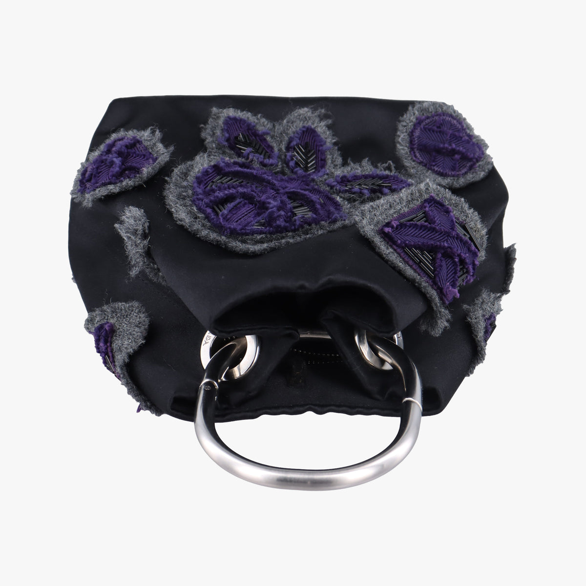 Pre-owned Prada Ring Bag Black silk  handbag | stylenewstar