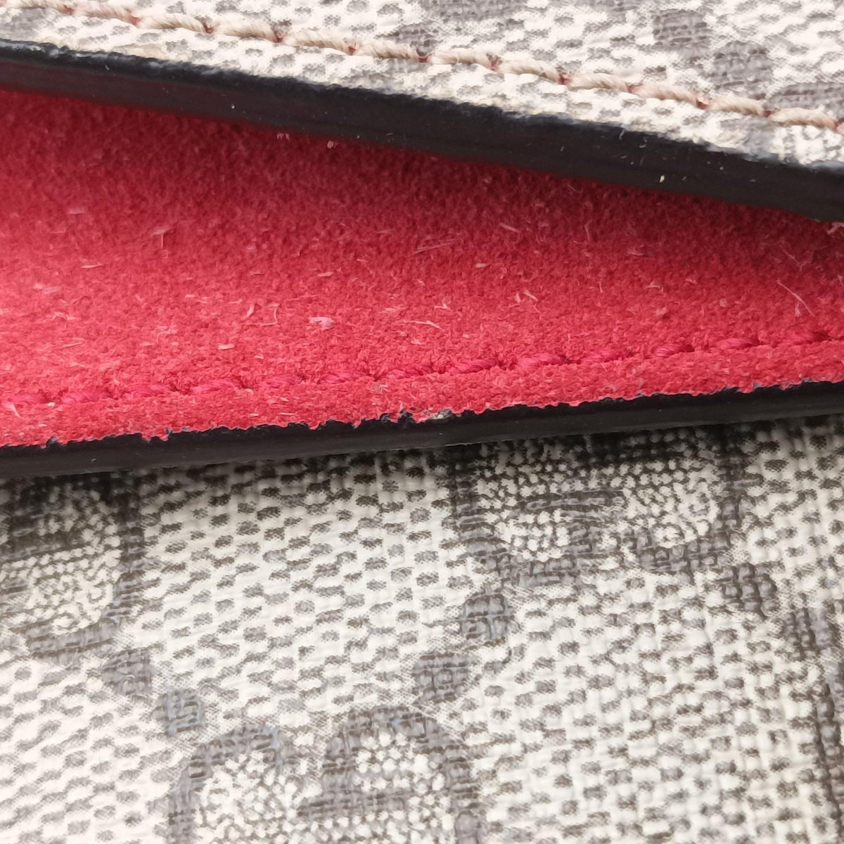 Pre-owned Gucci Dionysus beige×red PVC coated canvas × suede 421970 shoulderbag | stylenewstar