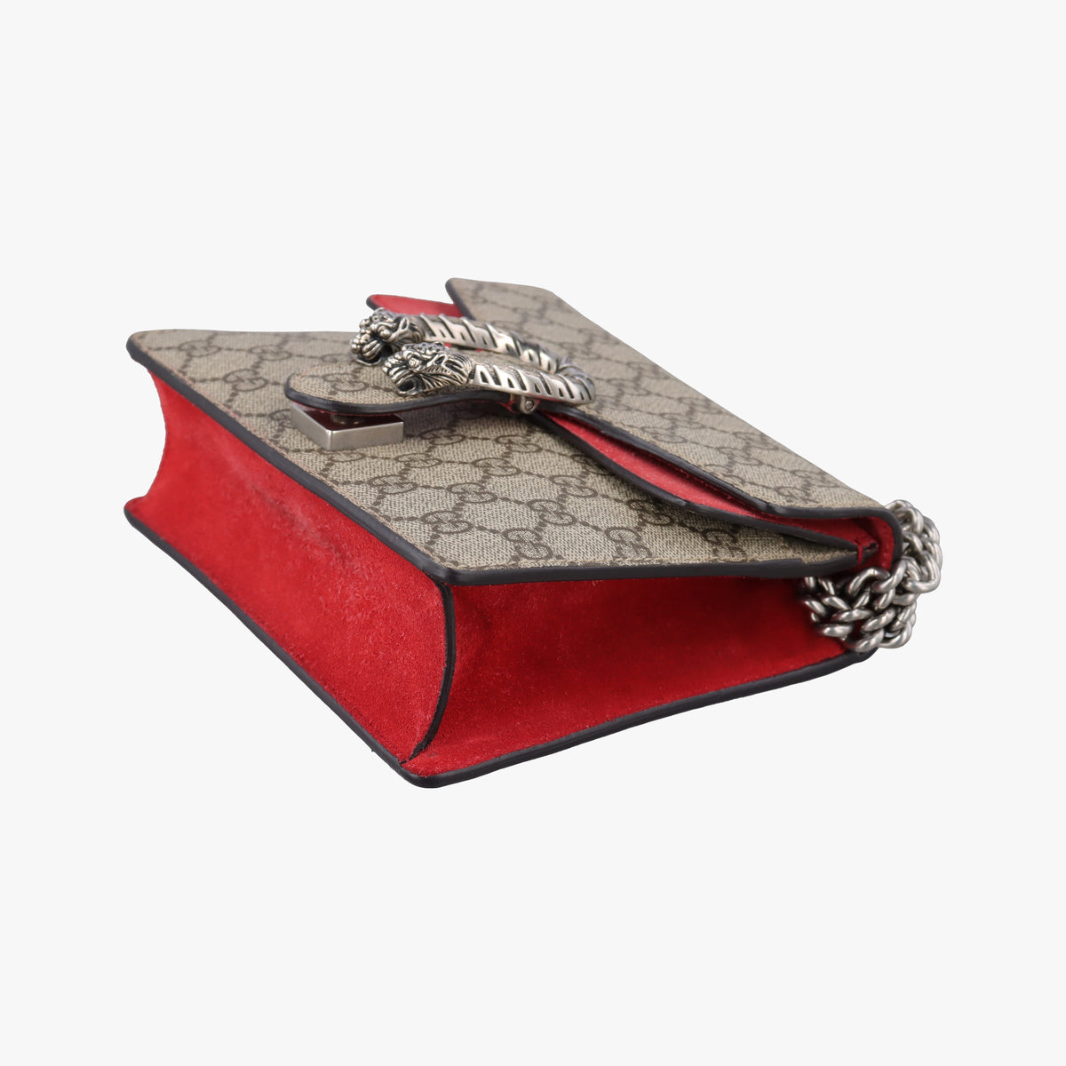 Pre-owned Gucci Dionysus beige×red PVC coated canvas × suede 421970 shoulderbag | stylenewstar