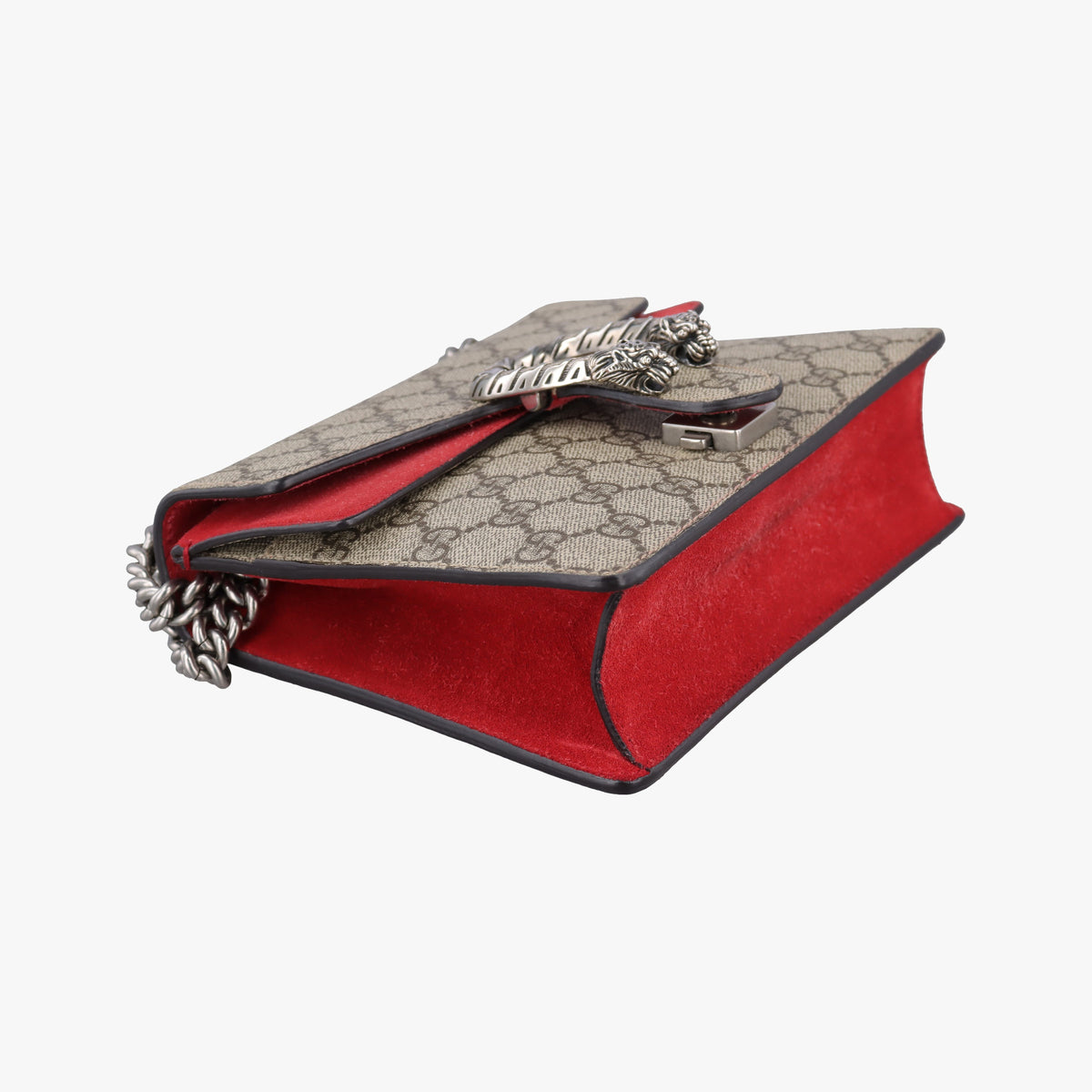 Pre-owned Gucci Dionysus beige×red PVC coated canvas × suede 421970 shoulderbag | stylenewstar