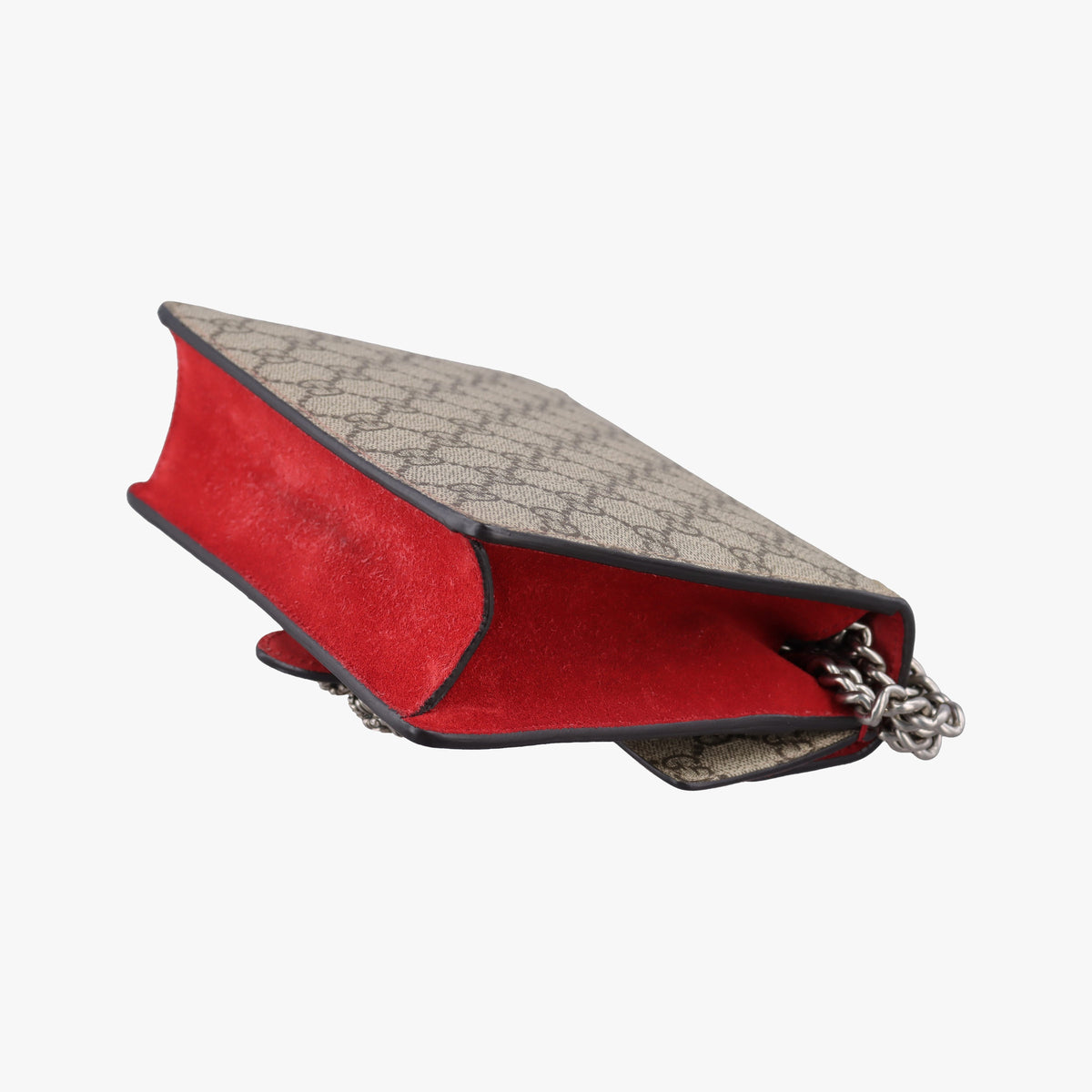 Pre-owned Gucci Dionysus beige×red PVC coated canvas × suede 421970 shoulderbag | stylenewstar