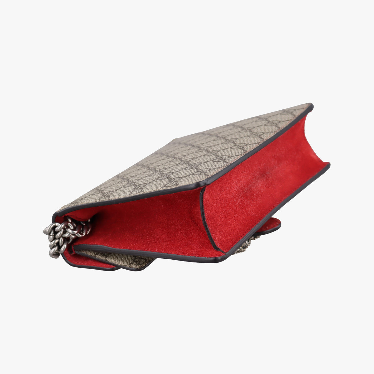 Pre-owned Gucci Dionysus beige×red PVC coated canvas × suede 421970 shoulderbag | stylenewstar