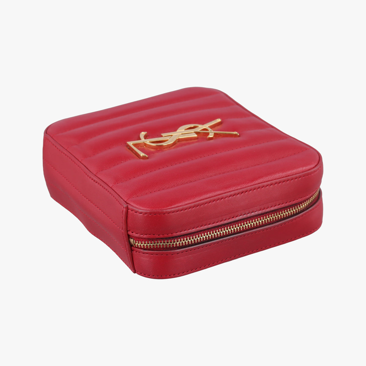 Pre-owned Yves Saint Laurent VICKY Red Leather 557574 bum bag/waist bag | stylenewstar