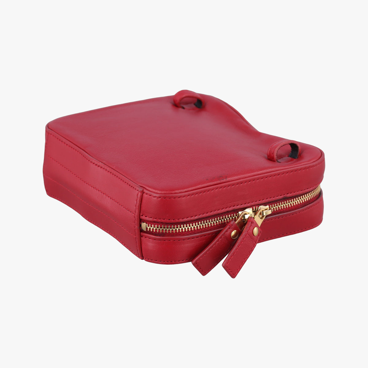 Pre-owned Yves Saint Laurent VICKY Red Leather 557574 bum bag/waist bag | stylenewstar