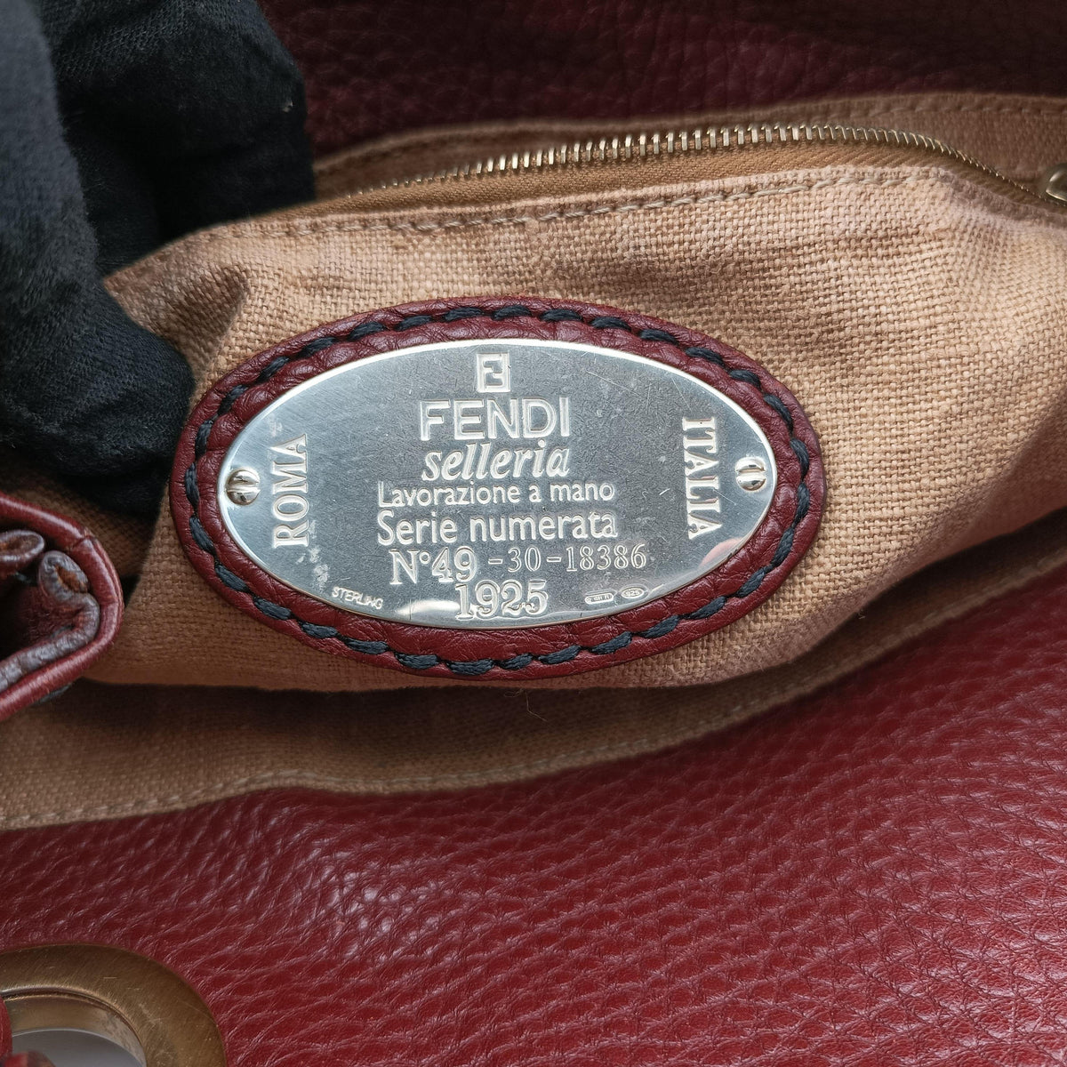 Pre-owned Fendi Selleria Pomodorino Red Leather 8BR595 handbag | stylenewstar