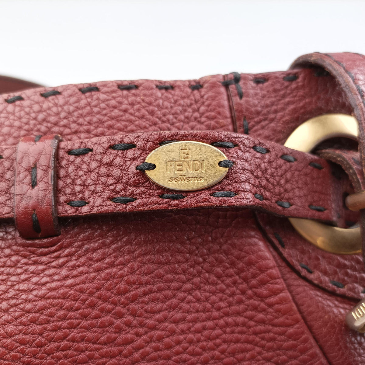 Pre-owned Fendi Selleria Pomodorino Red Leather 8BR595 handbag | stylenewstar