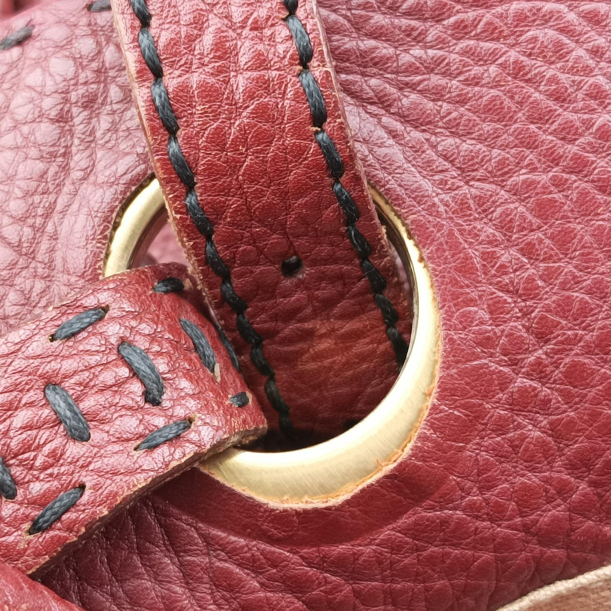 Pre-owned Fendi Selleria Pomodorino Red Leather 8BR595 handbag | stylenewstar