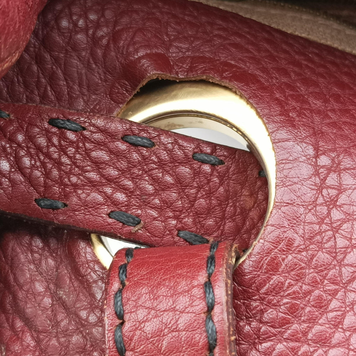 Pre-owned Fendi Selleria Pomodorino Red Leather 8BR595 handbag | stylenewstar