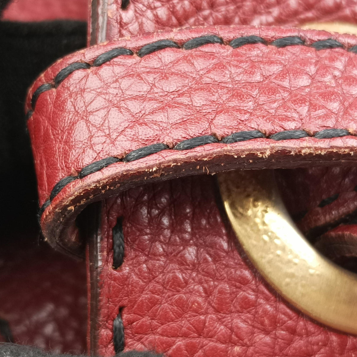 Pre-owned Fendi Selleria Pomodorino Red Leather 8BR595 handbag | stylenewstar