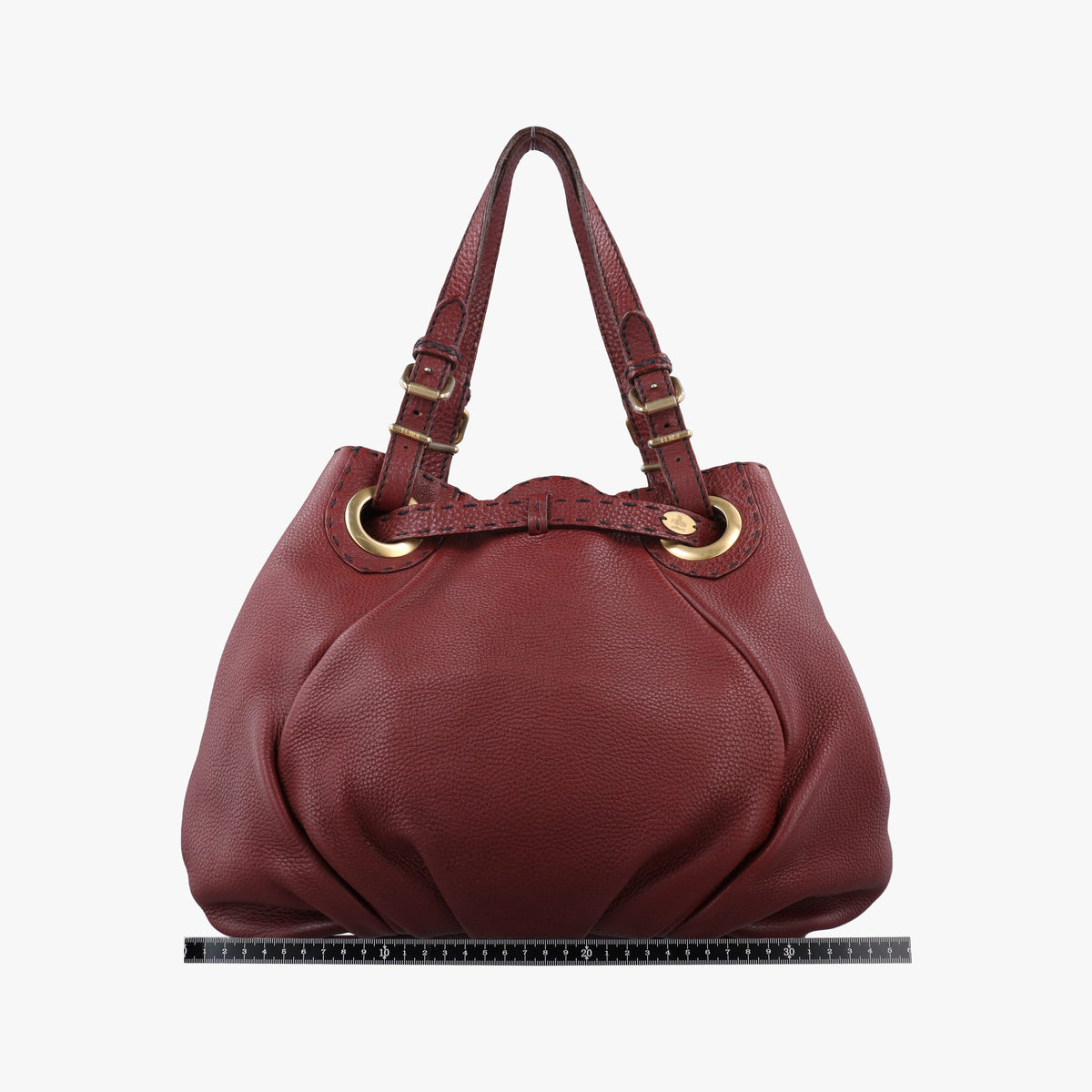 Pre-owned Fendi Selleria Pomodorino Red Leather 8BR595 handbag | stylenewstar