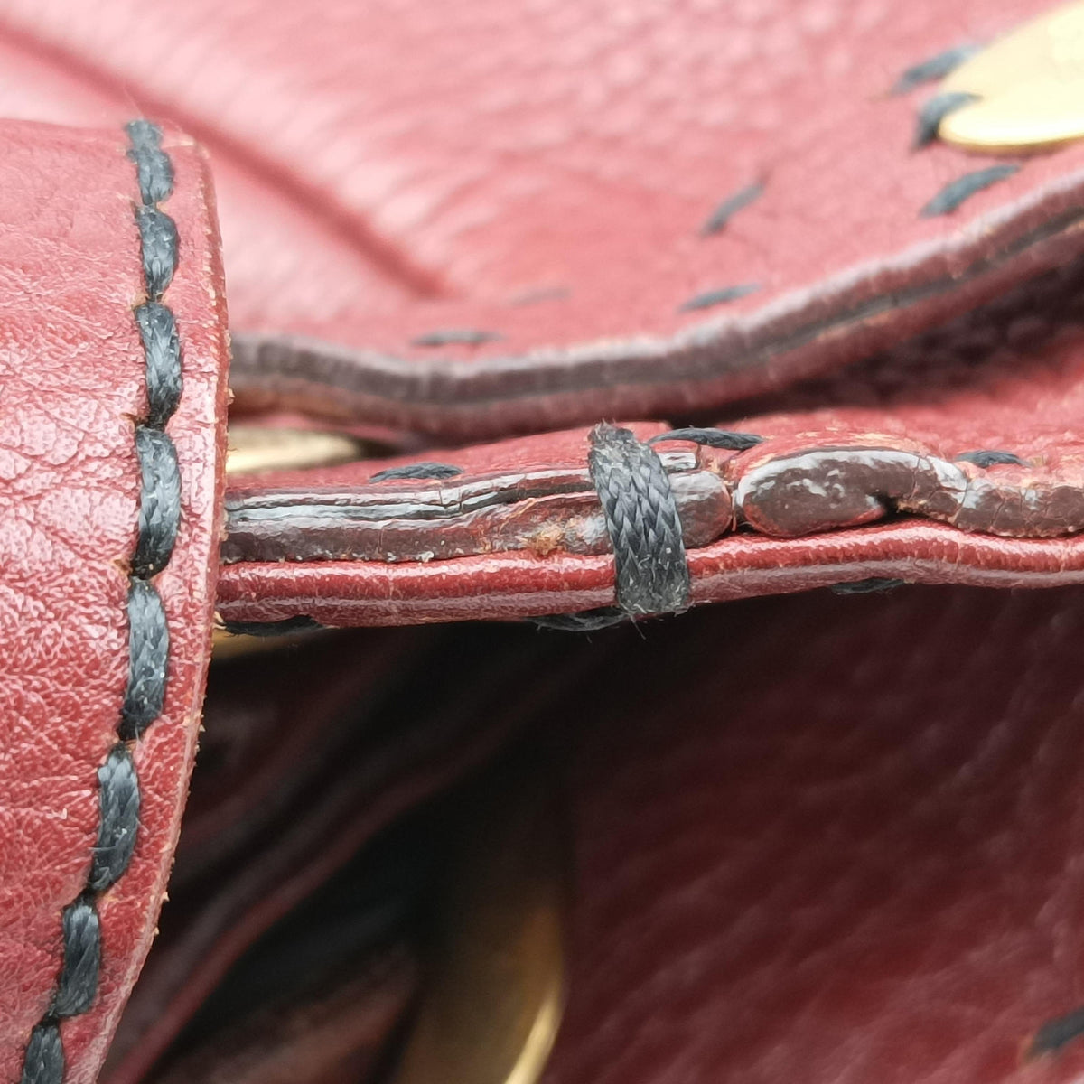Pre-owned Fendi Selleria Pomodorino Red Leather 8BR595 handbag | stylenewstar