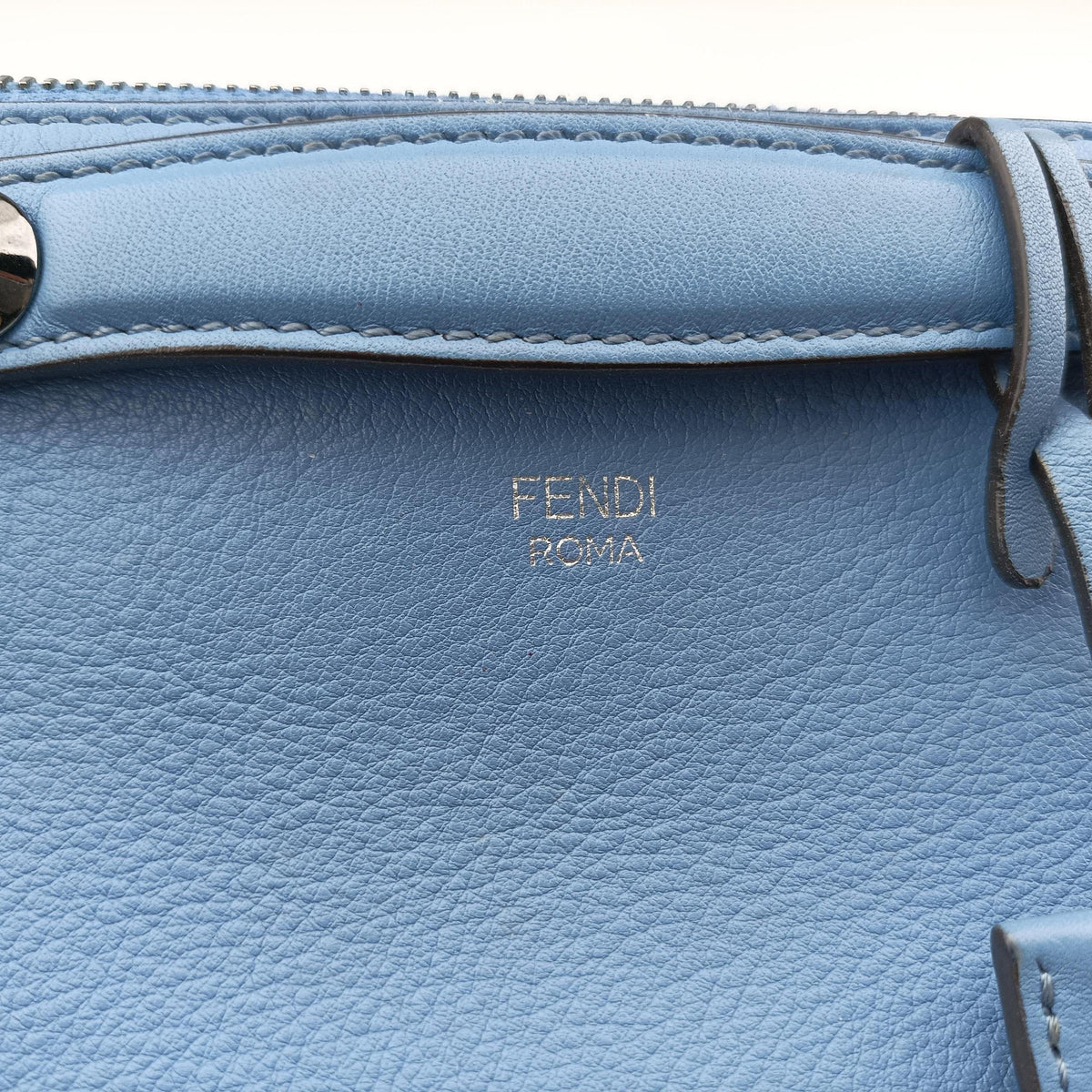 Pre-owned Fendi By the Way Blue Leather 8BL133 shoulderbag | stylenewstar