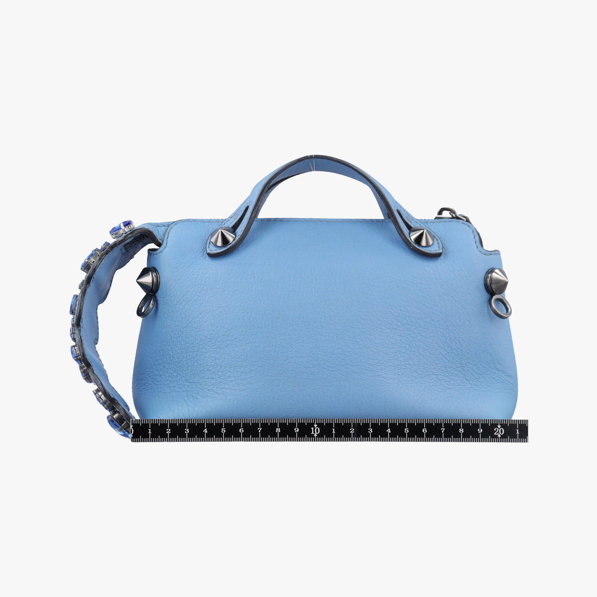 Pre-owned Fendi By the Way Blue Leather 8BL133 shoulderbag | stylenewstar