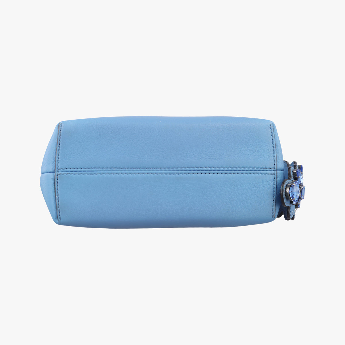 Pre-owned Fendi By the Way Blue Leather 8BL133 shoulderbag | stylenewstar