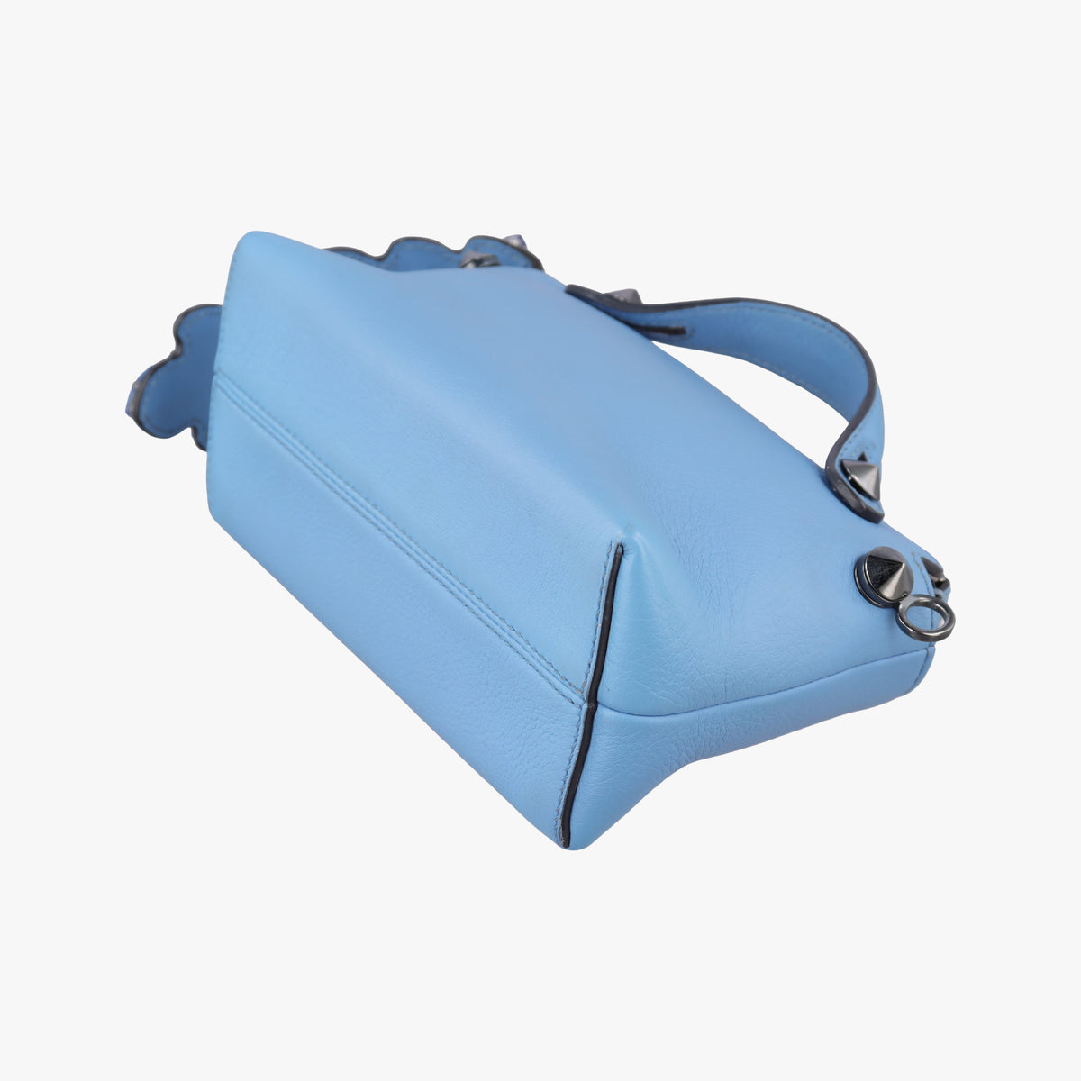 Pre-owned Fendi By the Way Blue Leather 8BL133 shoulderbag | stylenewstar